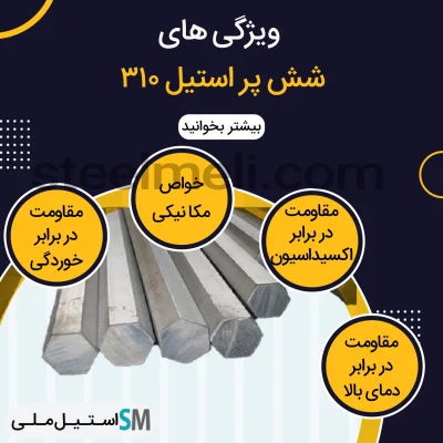 ویژگی های شش پر استیل ۳۱۰